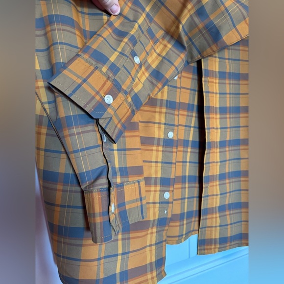 LL Bean Men’s Large Orange,Blue Cool Button Fishing Outdoor Performance Nylon - Picture 8 of 10